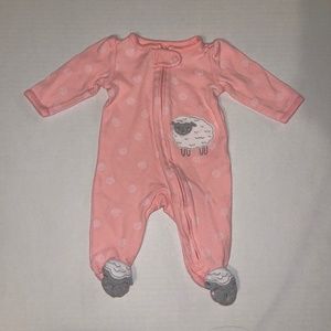 Carter’s - pink sheep footie sleeper